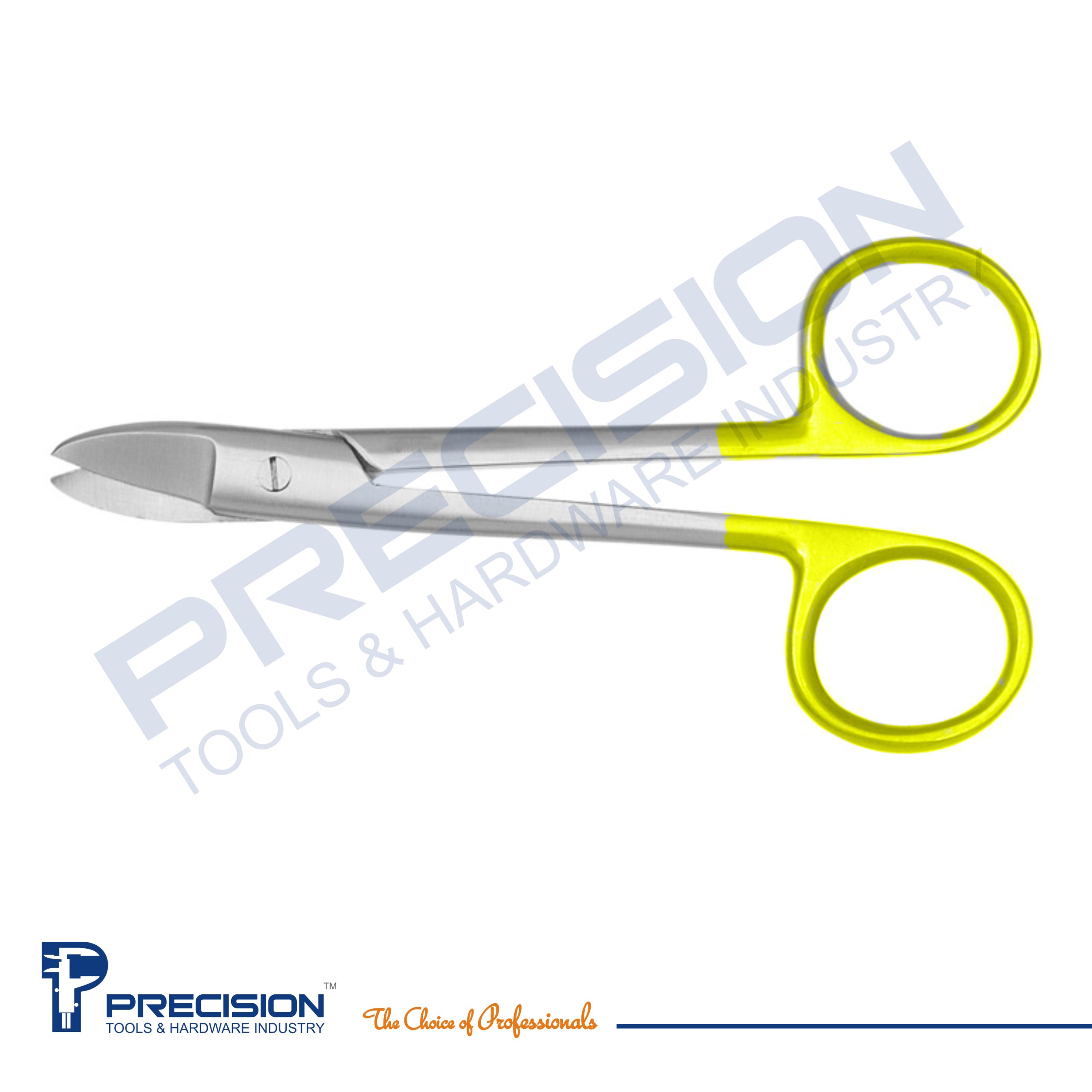 Carbon steel crown scissors with straight carbide blades - P3-250TC